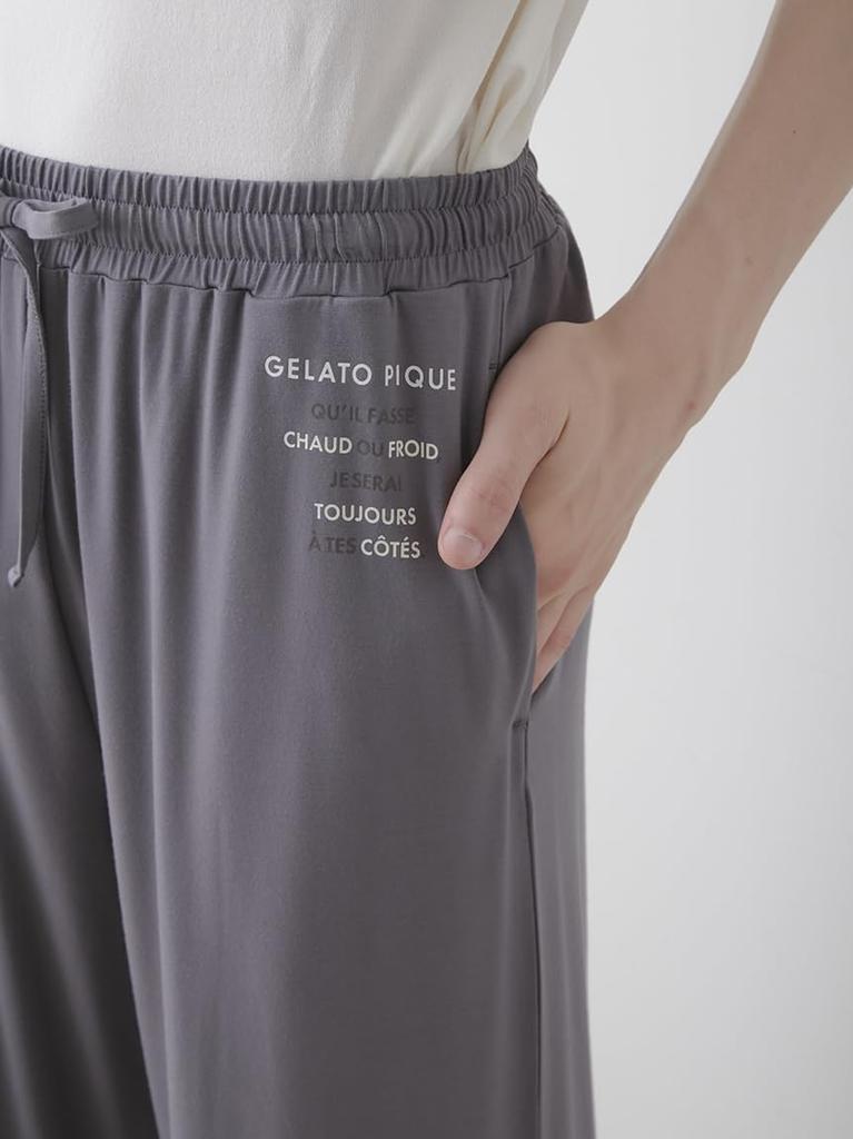 Gelato Pique HOMME Color Long Pants PMCP254966DGRYM One-Point