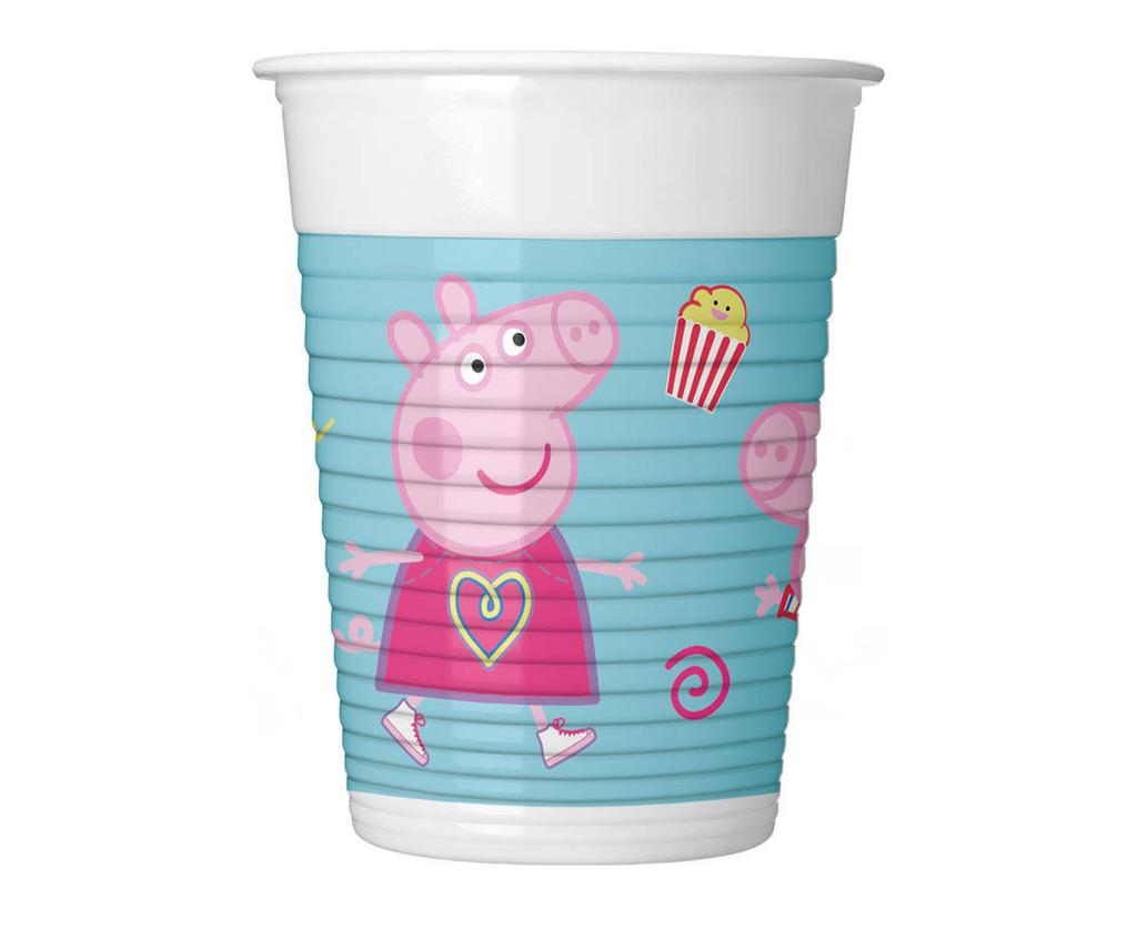 Kubeczki Plastikowe Świnka Peppa, 200 Ml, 8 Szt.