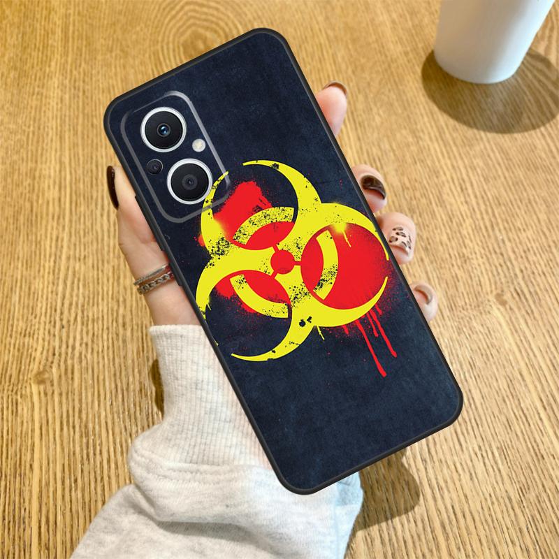Biohazard Symbol Logo Funda For OPPO Reno 13 F 14F 12F 11F 8T 7 8 Lite 10 11 12 14 OPPO Find X5 X6 X8 X9 Pro Case