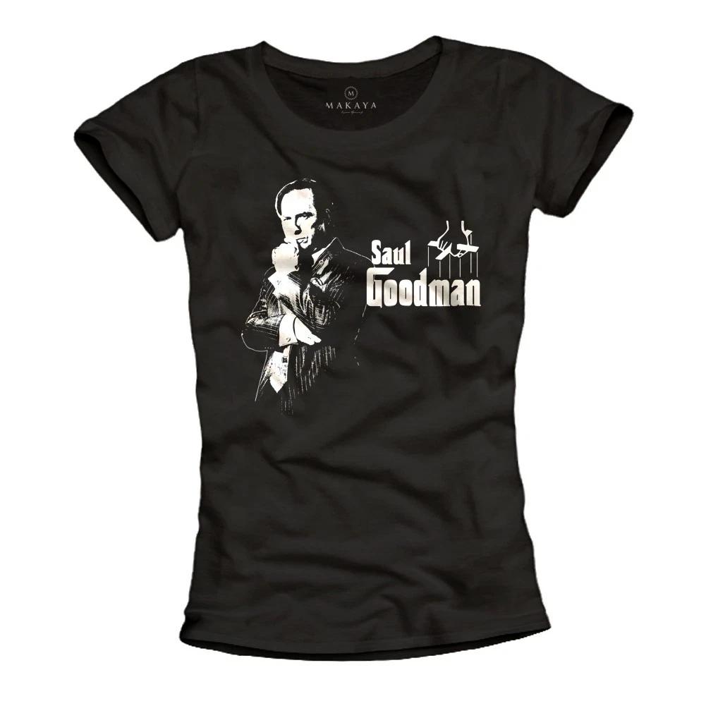 Women s T Shirt Saul Goodman Godfather Heisenberg Breaking Pinkman Bad Black- S