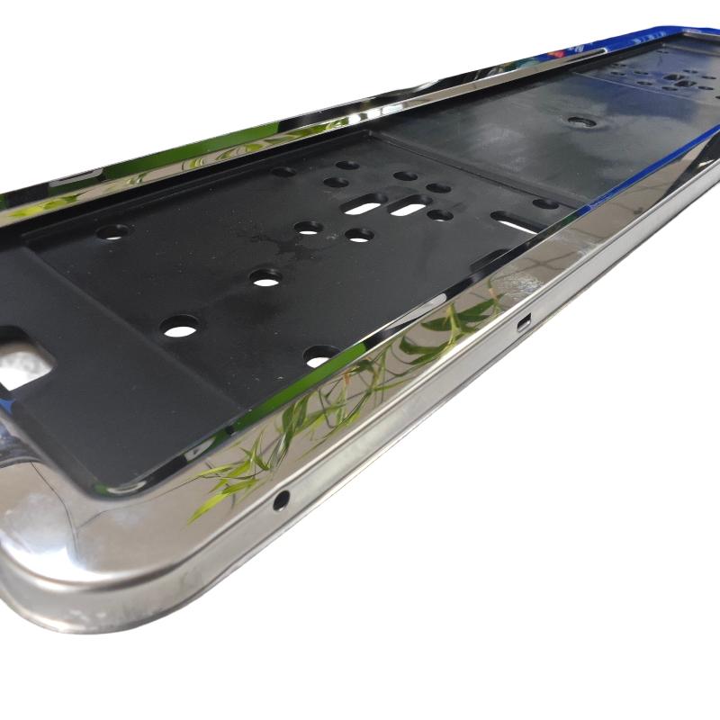 1Pcs Standard License Plate Stainless Steel Metal Frame Cover Ru Ua Eu Number Plate Holder Black License Plate Holder Mount