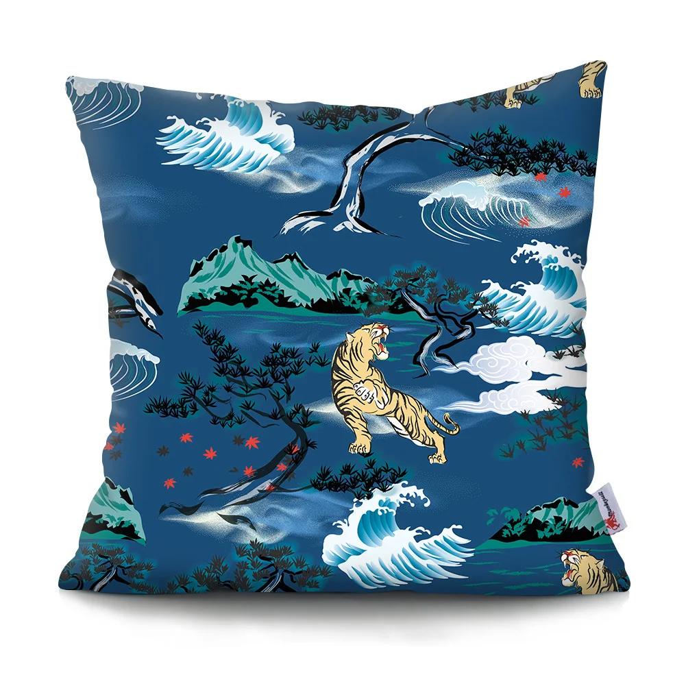 Kissenbezug Schlicht Retro Tigerkopf Kissen Auto Sofa Heimdekoration Kissenbezug Ornament