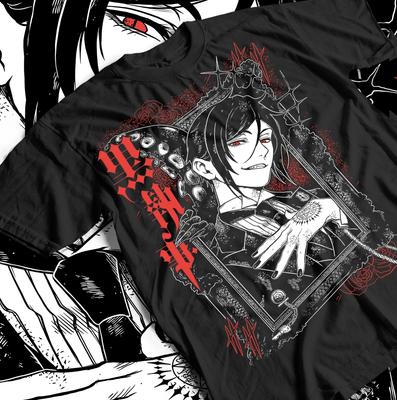Black Butler T-Shirt Ciel Phantomhive Sebastian Michaelis Geschenkshirt Alle Größen
