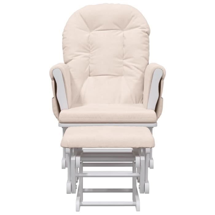 VidaXL Rocking Chair with Footrest Light Pink Fabric 351660