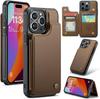 IPhone Wallet Protective Case with Card Holder, RFID Shielding, Men's and Women's Shock-absorbing Leather Bracket, Durable Protective Phone Case