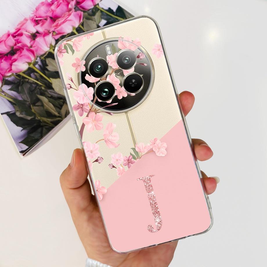 For OPPO Realme 12 Pro Plus Clear Transparent Soft TPU Silicone Case Cover for Realme 12Pro 12 Pro+ Phone Shell Nickname Letter