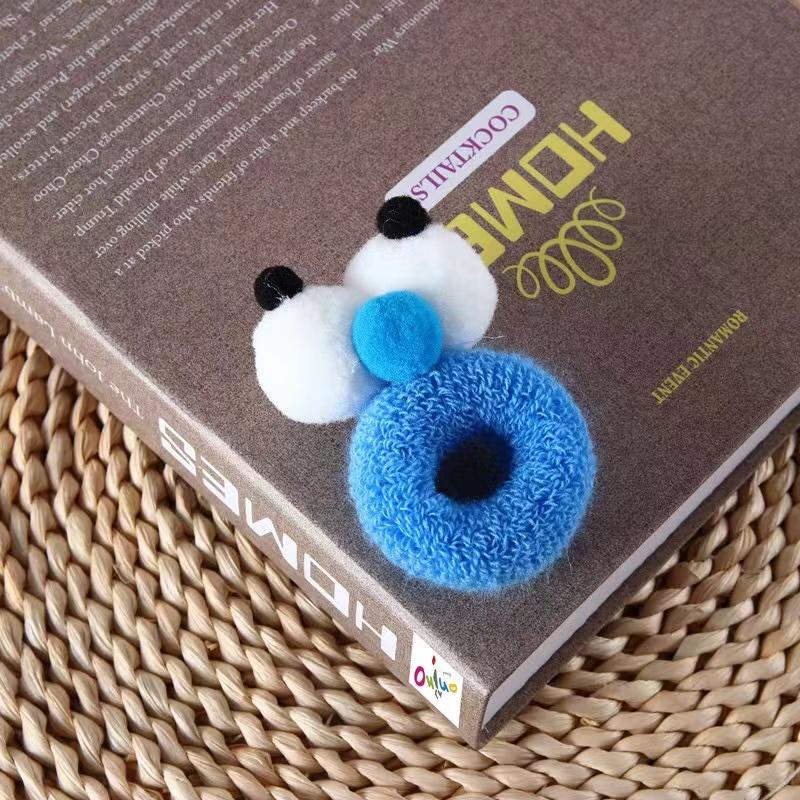 New Autumn and Winter Funny Selling Big Eyes Rope Girl Heart Candy Color High Elasticity 2-16 Years Old Hair Band