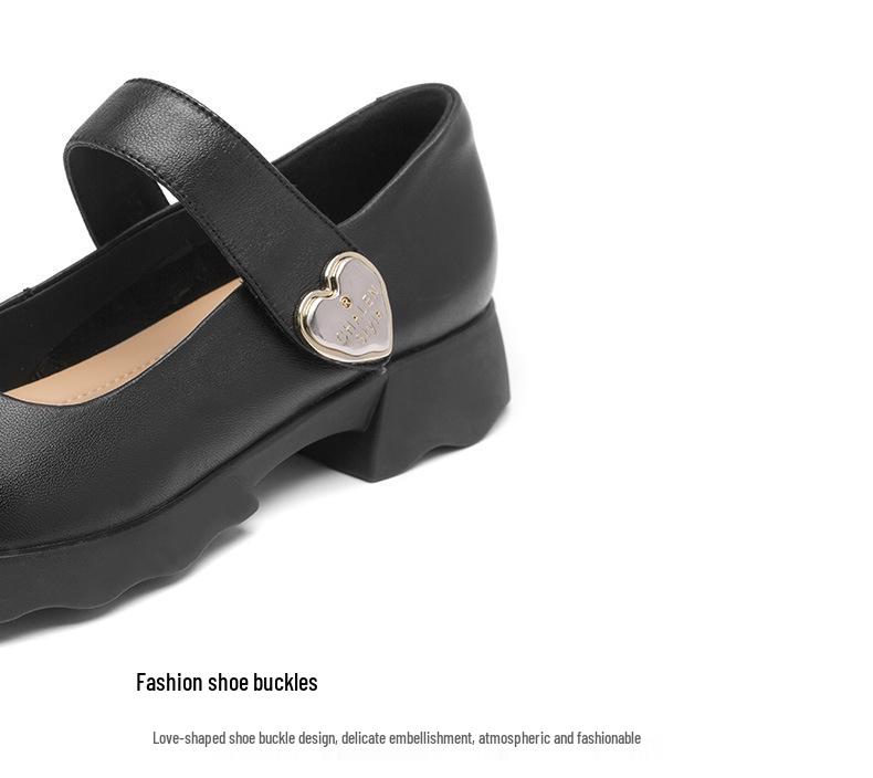 Women's Breathable Summer Low-Cut Leather Shoes, Thick Non-Slip Sole, Versatile Soft Mom Shoes SZ8123