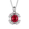 Copper Gold-plated Jewelry Set Earrings Necklace Ring Ruby Niche Simple Fashion Women's