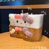 Kawaii Two Tone Cartoon Plush  Cute Toy Storage Basket Doll For Teens Desk Sundry And Makeup Organizer