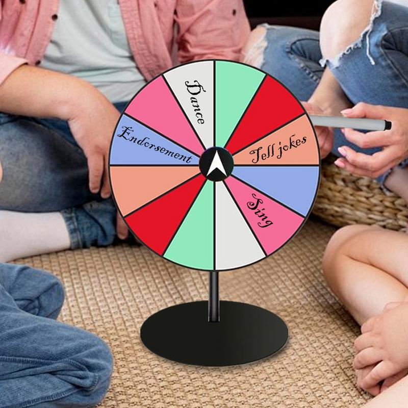 12 Slots Prize Wheel Table Prize Wheel Spinner Heavy Duty Base With Dry Erase Marker For Trade Shows Carnivals And Home