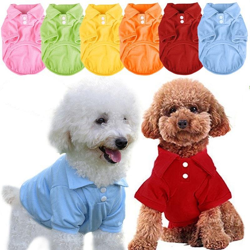 Hunde-Shirt, weich, atmungsaktiv, für Hunde/Katzen, farbenfrohes Welpen-T-Shirt, Kleidung für kleine bis mittelgroße Hunde, Welpen