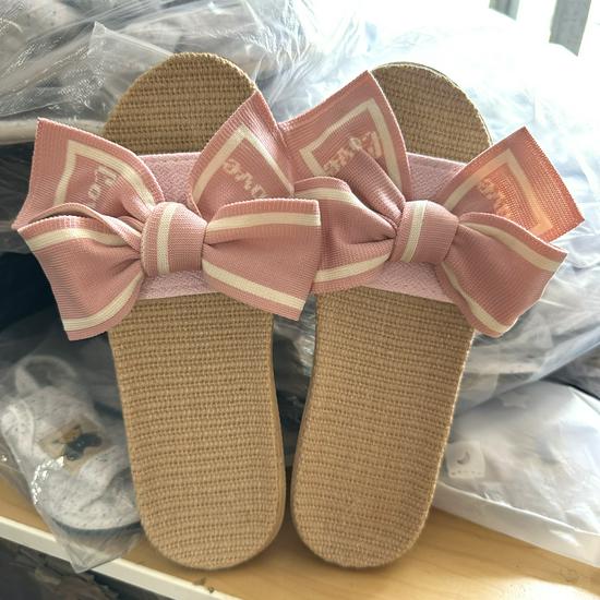 Damen Sommer Leinen Schleife Hausschuhe - Vielseitige Indoor & Outdoor Weichsohle 2025 Edition