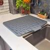 Silicone Drain Mat for Kitchen Sink Fruit Vegetable Dish Draining Drying Mat Household Countertop Heat Insulation