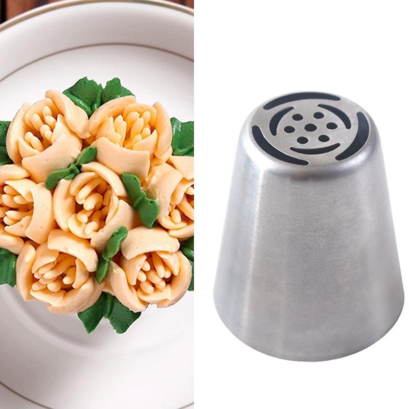 1 Pièce Acier Inoxydable Douilles à Pâtisserie Tulip Décoration Gâteau Cupcake Décorateur Rose