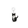Doppelseitiger Acryl-Schlüsselanhänger mit Tuxedo-Katze für Rucksack