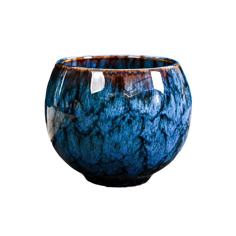 Jianzhan Dragon Egg Ceramic Tea Cup Set - Five Elements Kung Fu Brewing Cups