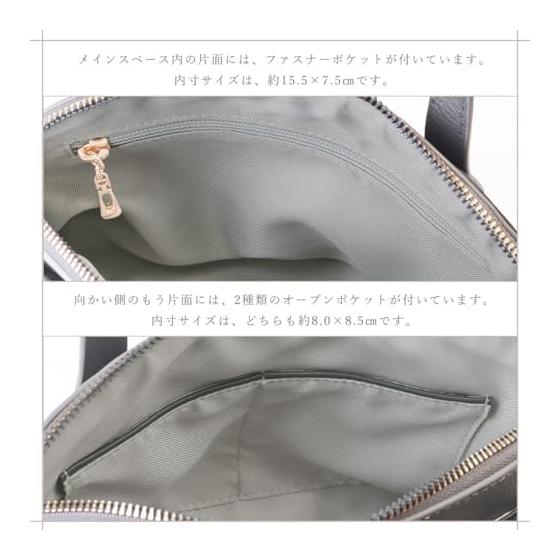 [Cleria] Shoulder bag for women, genuine leather, small 2-way crossbody handbag, Grage series [CL-51001]