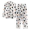 Women's Casual Fashion Polka Dot Print Long-Sleeved Trouser Homewear Set