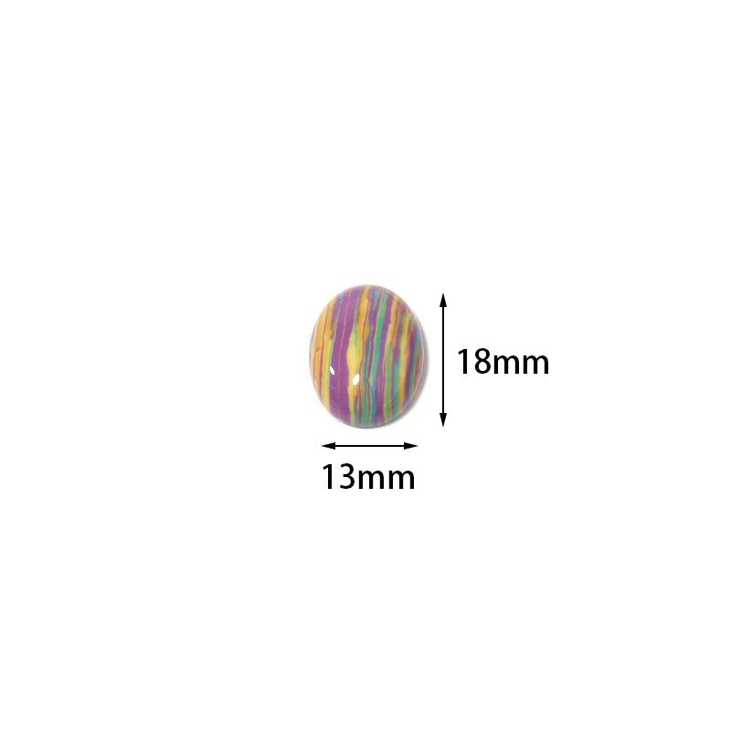 10pcs/Lot 13x18mm Oval Synthetic Turquoise Cabochon Loose Beads Flat Back Cameo Cabochon Spacers For Jewelri Making Wholesale