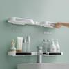 Punch-free Bathroom Shelves Revolving Rack Wall-mounted Foldable Corner Shower Storage Holder Kitchen Wall Rack Organizer