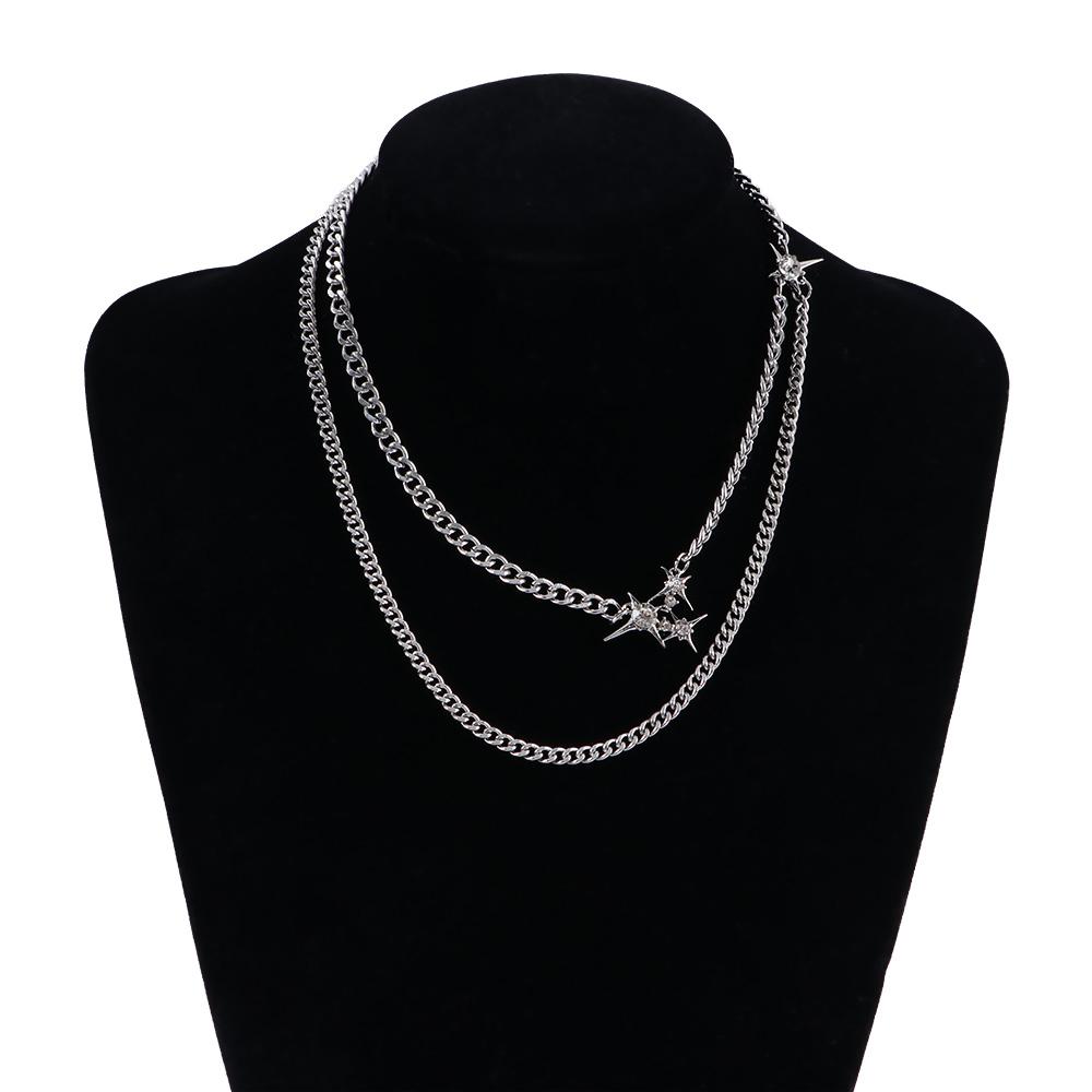 

Свитер Цепь Панк Стиль Женщины Ключица Цепь Бриллиантовое Ожерелье Корейский Стиль Ожерелье Звезда Ожерелье серебряный
