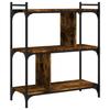 VidaXL 3-Tier Bookcase Smoked Oak 76x32x88 Cm Engineered Wood 833932