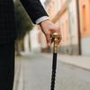 Elegant Walking Stick with Brass Handle Style Cane for Men Women Handmade Wooden Walking Cane Gift