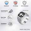 Punk Cross Stamp Ring for Men Boys,Stainless Steel Crack Warrior Men's Jewelry Viking Aesthetic Rings,Vintage Jewelry Gifts