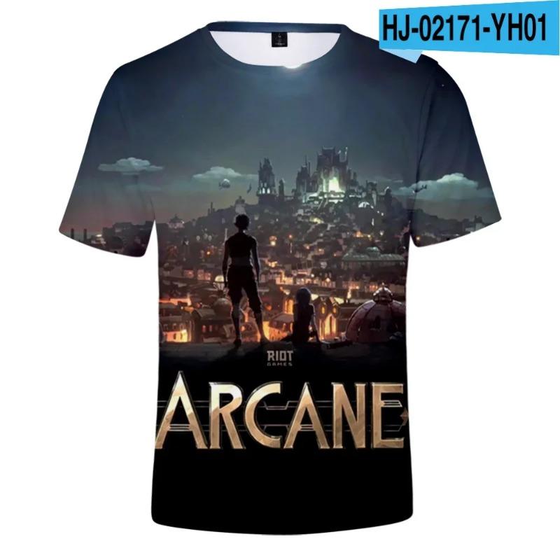 

Літні смішні Arcane Jinx 3D-принт Чоловічі повсякденні футболки з короткими рукавами Універсальні вуличні топи Чоловічі футболки S