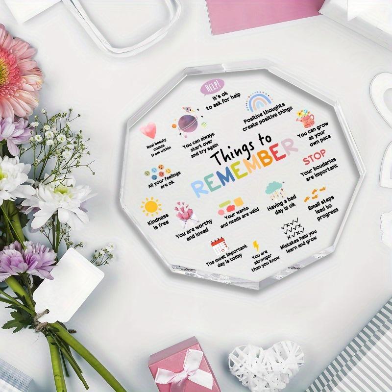 Mental health affirmation acrylic sign for classroom, social worker-therapy anxiety and educational decor, psychotherapy gift