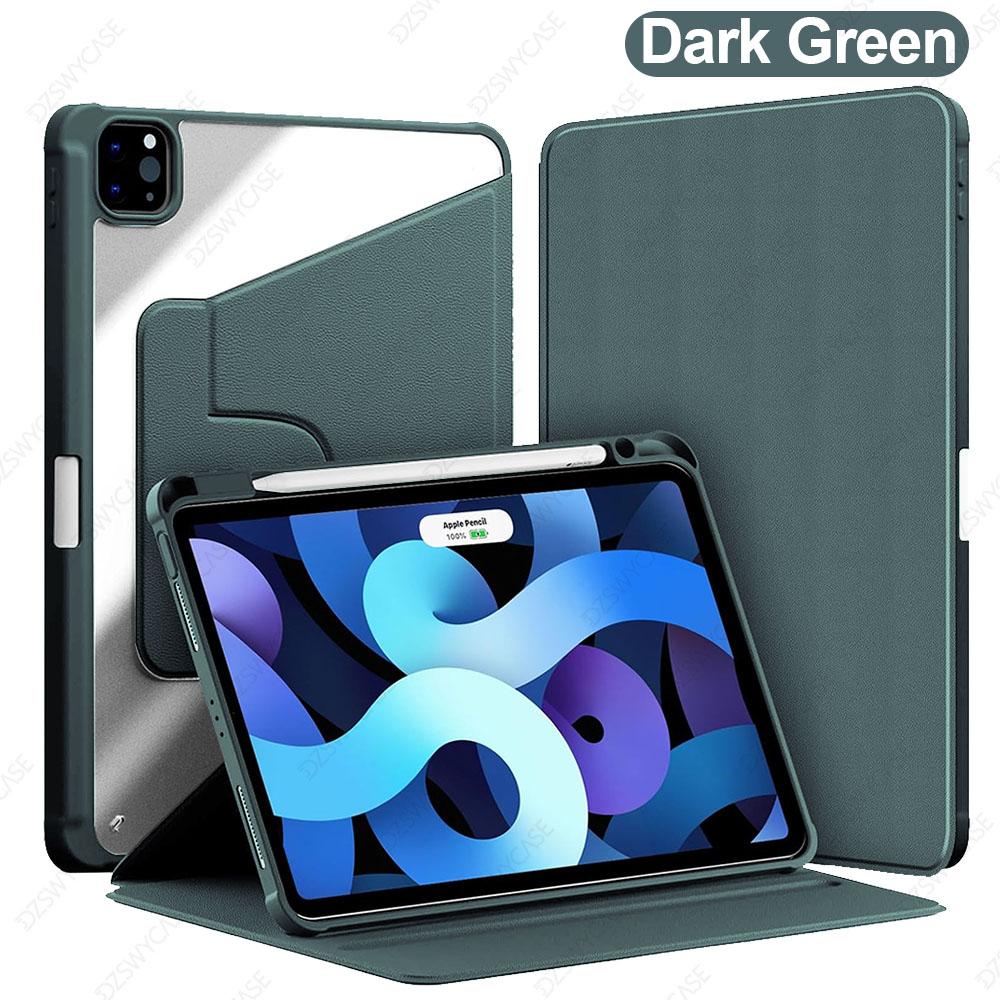 360° Draaibare Hoes voor iPad Air 11 Inch M4 M3 M2, iPad Air 5e/4e Generatie, voor iPad Pro 11 Inch - met Potloodhouder Cover
