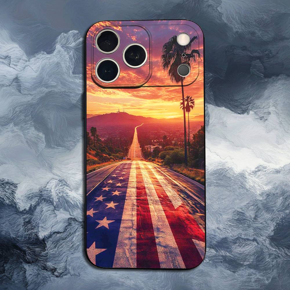 Americans Flag Great For iPhone 8,7,11,12,15,14,13,16,17,Plus,Pro Max,XS,X,XR,SE,Mini,Soft Silicone Black Case