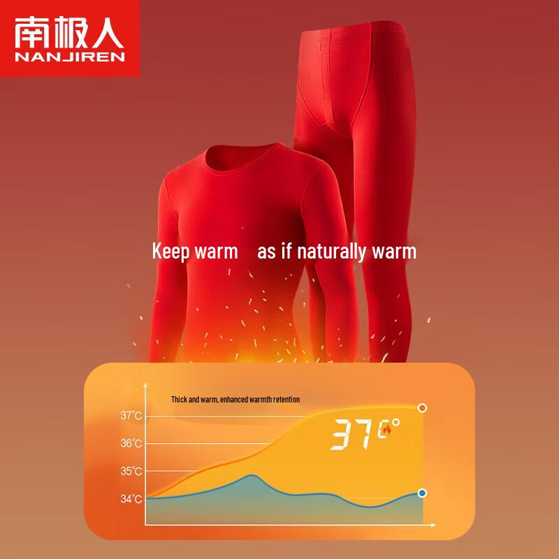 Nanjiren Women's Lucky Warm 100% Cotton Thermal Underwear Set