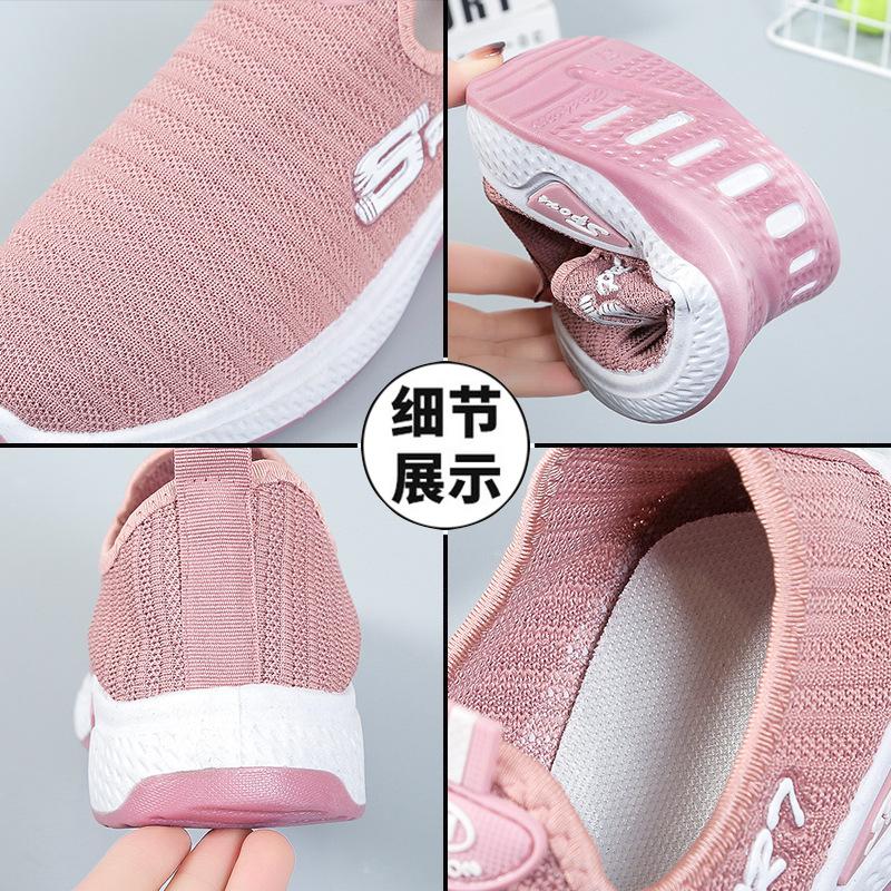 New spring women's sports shoes, fashionable, breathable, lightweight, non-slip, wear-resistant, casual sports shoes flat shoes