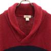 Gap 90s Old Wool Blend Border Pattern Long Sleeve Shawl Collar Sweater Men's Used