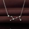 jiamiaoi 12 Constellation Necklace 925 Sterling Silver Constellation Pendant Necklace Delicate Rhinestone Constellation Sign Elegant Cubic Zirconia