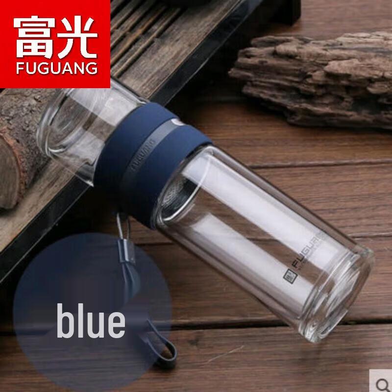 FUGUANG G1609-SH-240 Double-Layer Tea Infuser Glass Cup