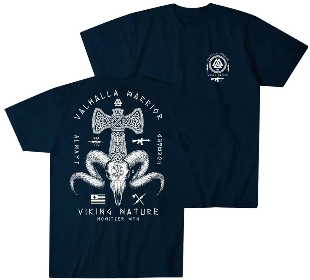 Always Forward Valhalla Warrior Odin Thor Viking Tactical TShirt  Cotton ONeck Short Sleeve Casual Mens Tshirt Size S4XL