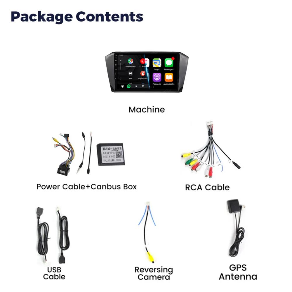 10.1 Inch  Car Radio Android 14 For VW Volkswagen passat B8 2015 - 2020Wireless Carplay Auto Multimedia ADAS AHD RDS Video DSP