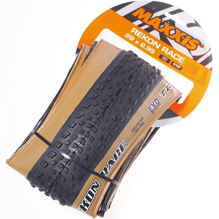 Maxxis REKON RACE Tubeless Faltbarer Mountainbike-Reifen, Gelbe Seitenwand, 27,5/29 x 2,25/2,35