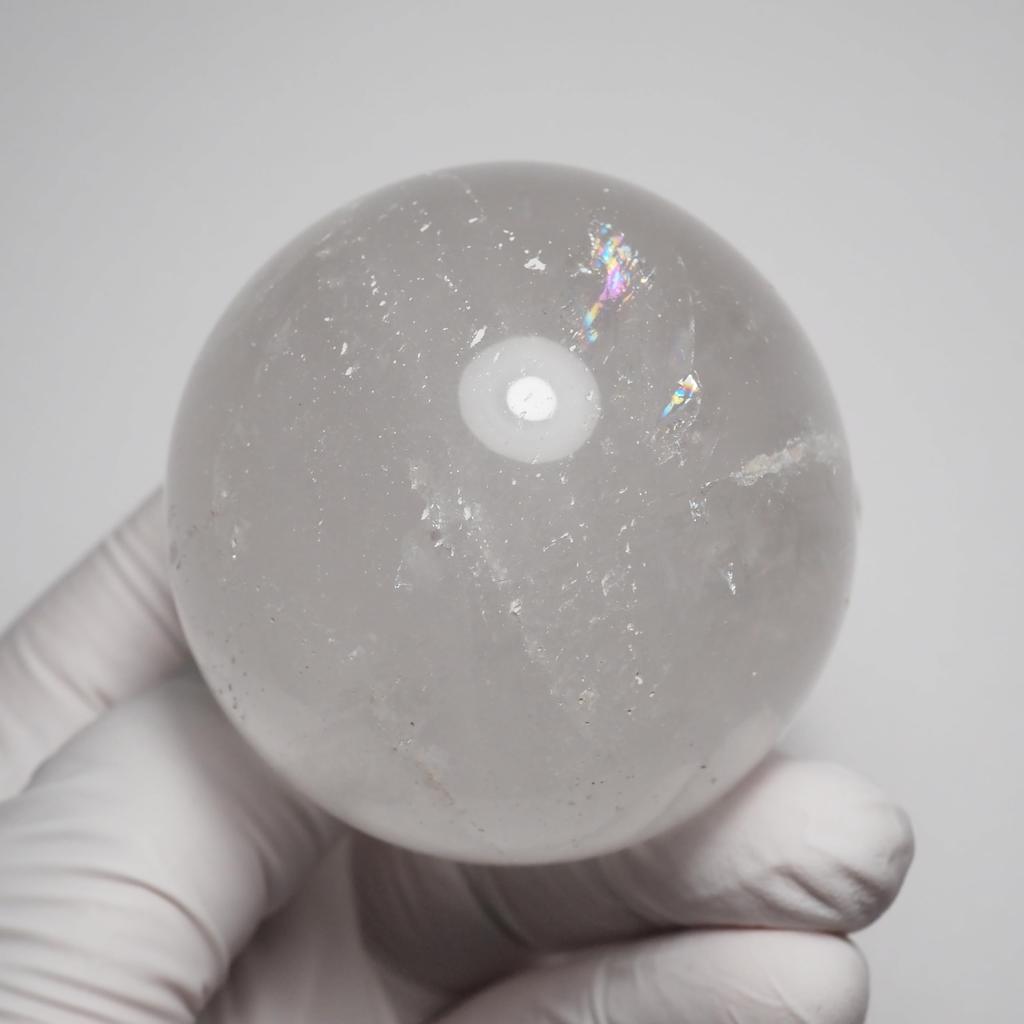 Stone Natural Mineral Crystal Sphere Quartz 4 200g [N2 Natural] (Quartz/Clear Sphere) "One-of-a-kind" Diameter Approx. 52mm,
