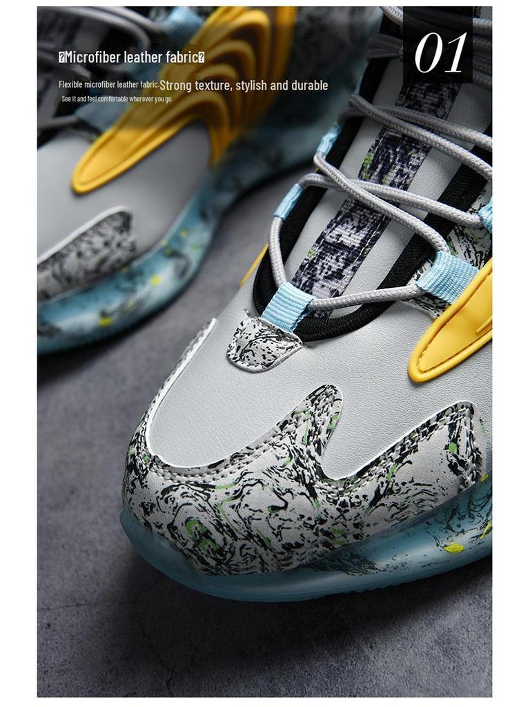 Men's Winter High-Top Basketball & Running Shoes with Popcorn Cushioning