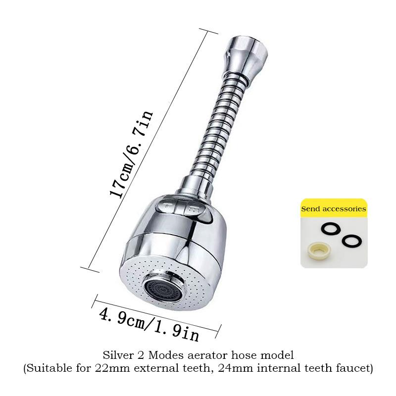 2/3 Modes Sink Faucet Extender 360 Degree Rotating Filter Extension Tube Water-Saving Pressurized Extender for Bathroom Kitchen