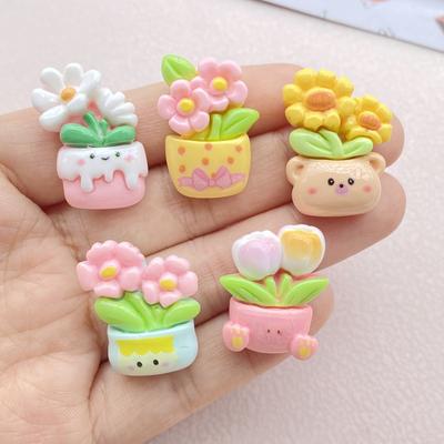 10PCS New Models Colorful Cartoon Animal Flowers Series Resin Scrapbook DIY Jewelry Hairpin Headrope Decoration Crafts