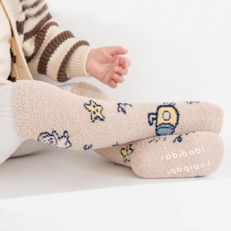 Thicken Baby Kids Thermal Socks Children Autumn Winter Long Socks Warm Toddler Boys Girls Home and School Floor 0-3years Socks