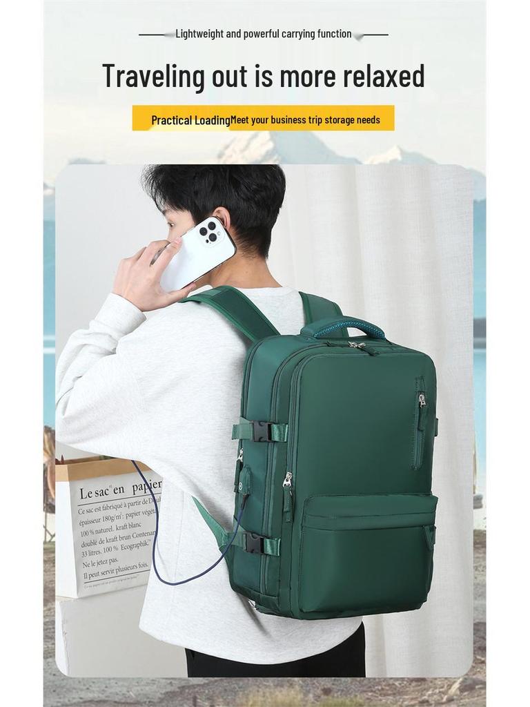 Unisex Lightweight Large-Capacity Multifunctional Travel Backpack for Short Business Trips