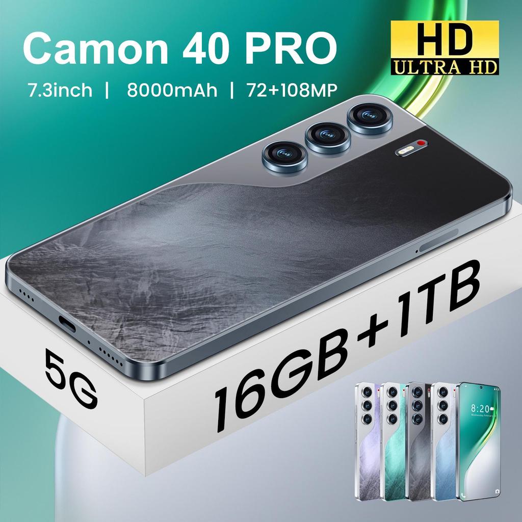 Camon40 Pro 7.3" Android Smartphone, Global Version with HD Punch-hole Screen, True 4G.