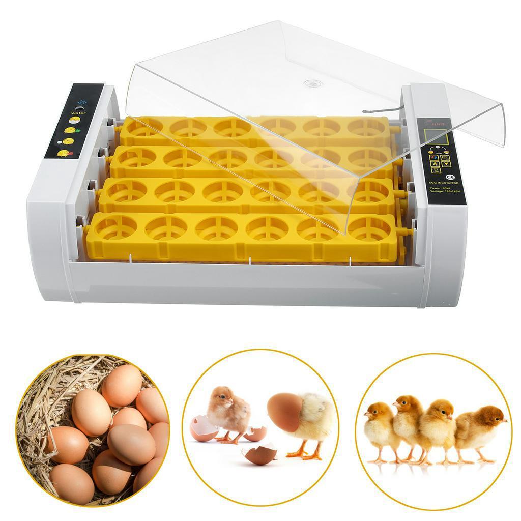 60W 24 Egg Newest Farm Incubator Automatic Chicken Egg Incubator Hatchery Poultry Brooder Equipment