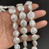 1String, Button Shape Pearls, 14-15 mm, White Natural Freshwater Pearl Beads for Jewelry Making DIY Supplies, Women's Craft Gifts 36cm